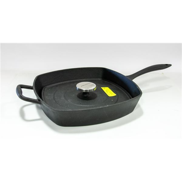 LAGOSTINA 11" CAST IRON SKILLET/GRILL