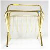 Image 1 : BRASS PLATED MAGAZINE RACK