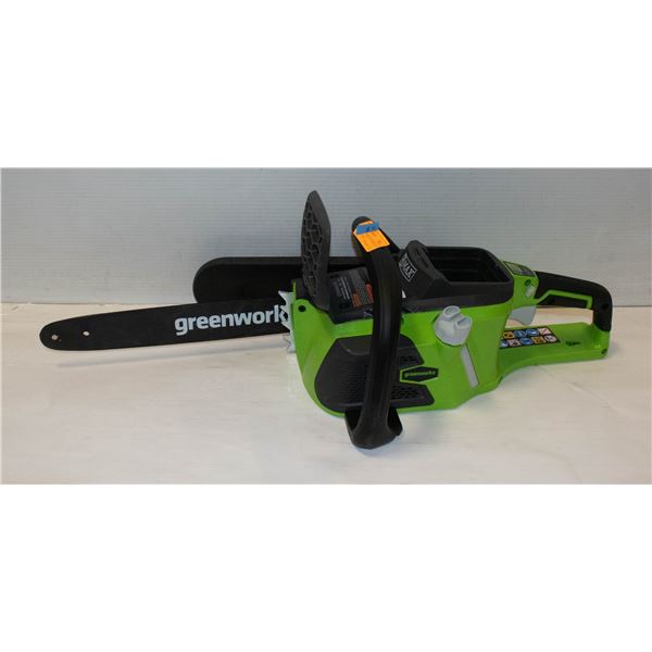 NEW GREENWORKS 14" CHAINSAW 40V LITHIUM MAX