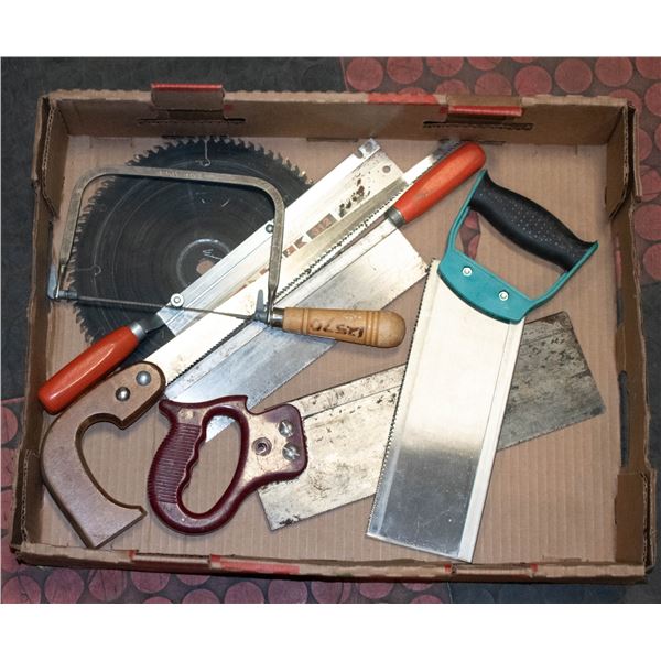 FLAT OF SAWS (6) & CIRCULAR SAW BLADE