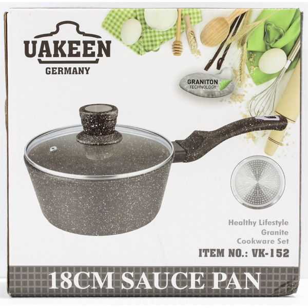 UAKEEN 18CM GRANITE SAUCE PAN