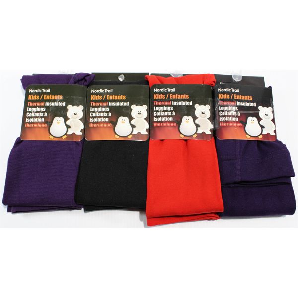 4 NORDIC TRAIL KIDS THERMAL INSULATED LEGGINGS