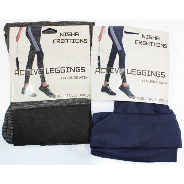 2 PAIRS NISHA CREATIONS ACTIVITY LEGGINGS