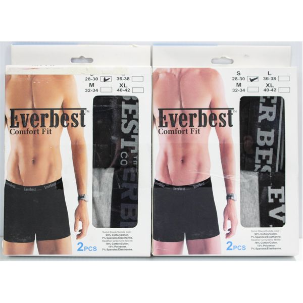 2 PACKS OF EVERBEST COMFORT FIT 2PC BOXERS