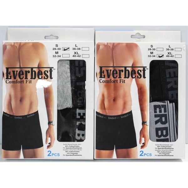 2 PACKS OF EVERBEST COMFORT FIT 2PC BOXERS