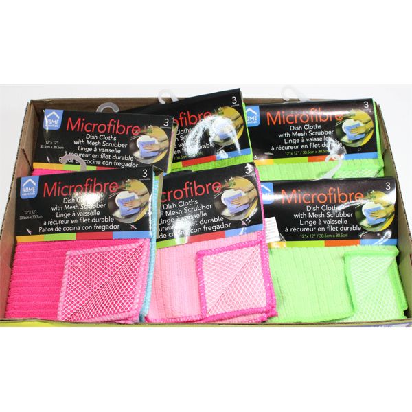 6 PACKS HOME ESSENTIALS MICROFIBRE CLOTHS