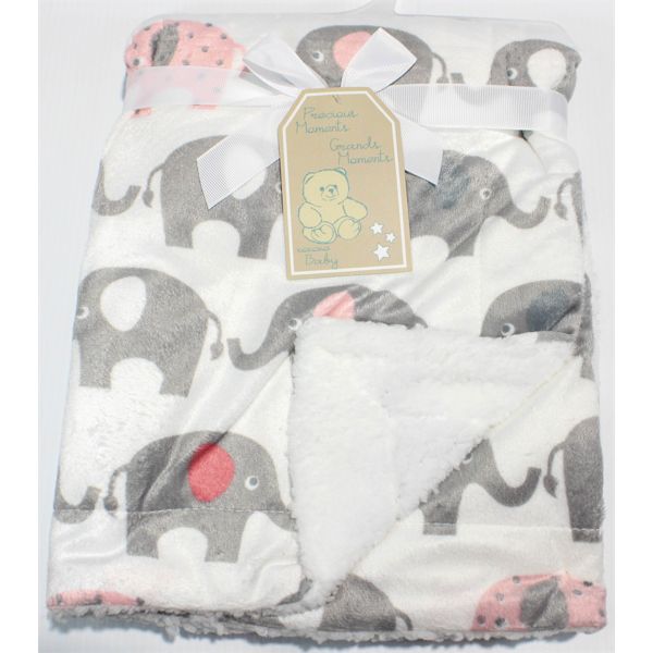 PRECIOUS MOMENTS ELEPHANT THEME BABY BLANKET