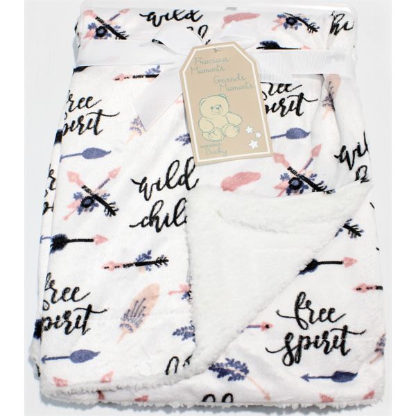 PRECIOUS MOMENTS WILD CHILD BABY BLANKET