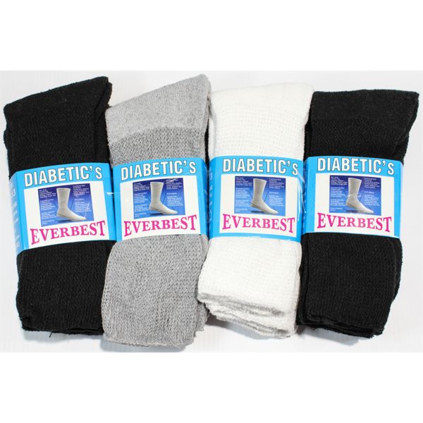 4 PACKS EVERBEST DIABETICS COMPRESSION SOCKS