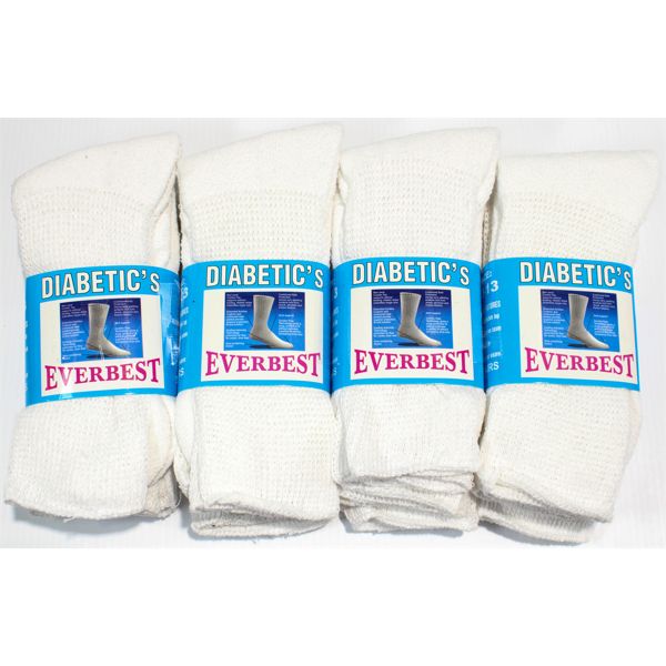 4 PACKS EVERBEST DIABETICS COMPRESSION SOCKS