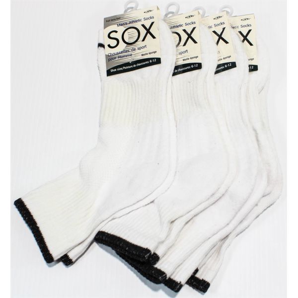 4 SOX BRAND MENS ATHLETIC SOCKS