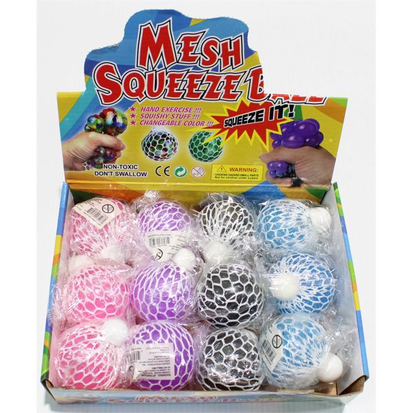 MESH SQUEEZE BALL, 12 PIECES