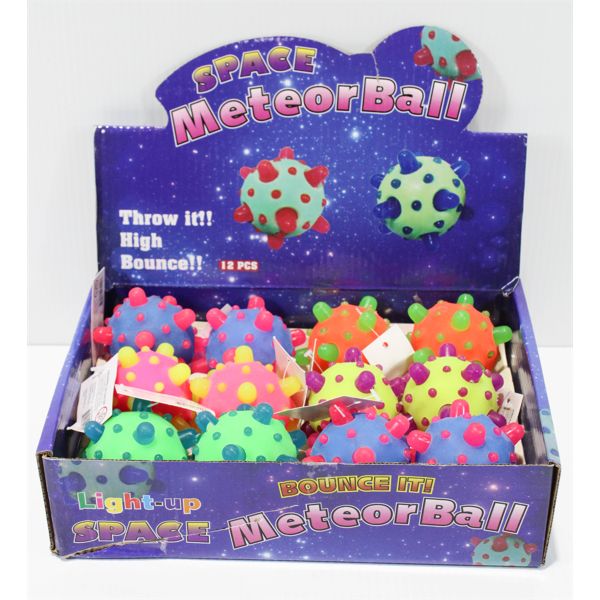 12 LIGHT UP SPACE METEOR BALLS