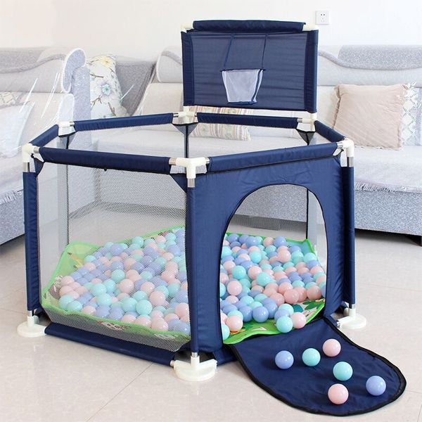 USUNNY KIDS PLAY PEN WITH MESH BASKET