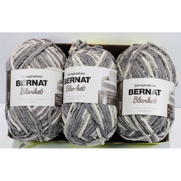 3 SKEINS YARNSPIRATIONS BERNAT BLANKET YARN