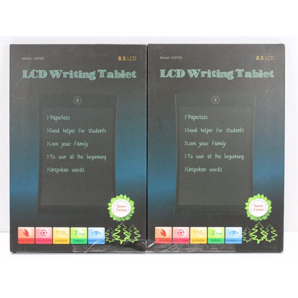 2 LCD WRITING TABLETS, 8.5 LCD