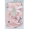 Image 1 : PRECIOUS MOMENTS PINK FARM THEMED BABY BLANKET		