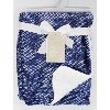 Image 1 : PRECIOUS MOMENTS NAVY BLUE/WHITE BABY BLANKET		