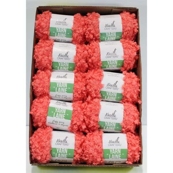 NEEDLE CRAFTERS CORAL FLUFFY FANCY YARN