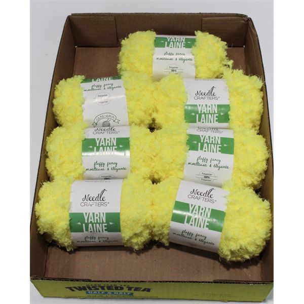 NEEDLE CRAFTERS YELLOW FLUFFY FANCY YARN