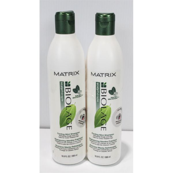 2 NEW MATRIX BIOLAGE COOLING MINT SHAMPOO