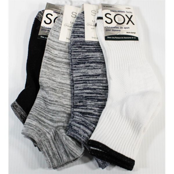 4 PAIRS SOX BRAND MENS ATHLETIC SOCKS