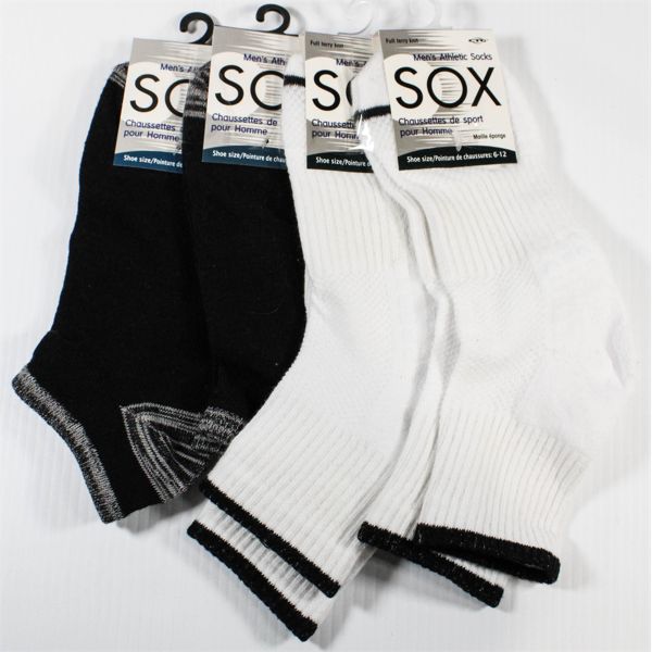 4 PAIRS SOX BRAND MENS ATHLETIC SOCKS