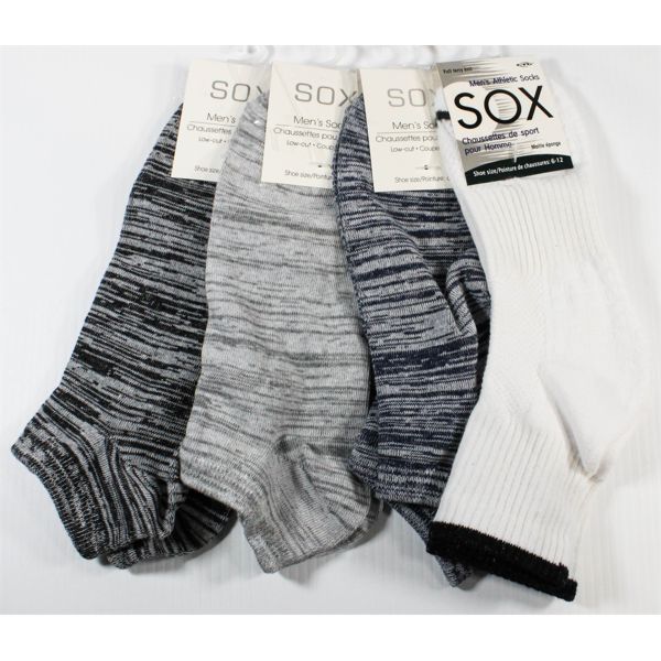 4 PAIRS SOX BRAND MENS ATHLETIC SOCKS