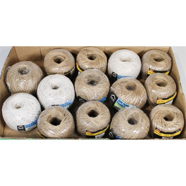 14 ROLLS OF COTTON AND JUTE TWINE