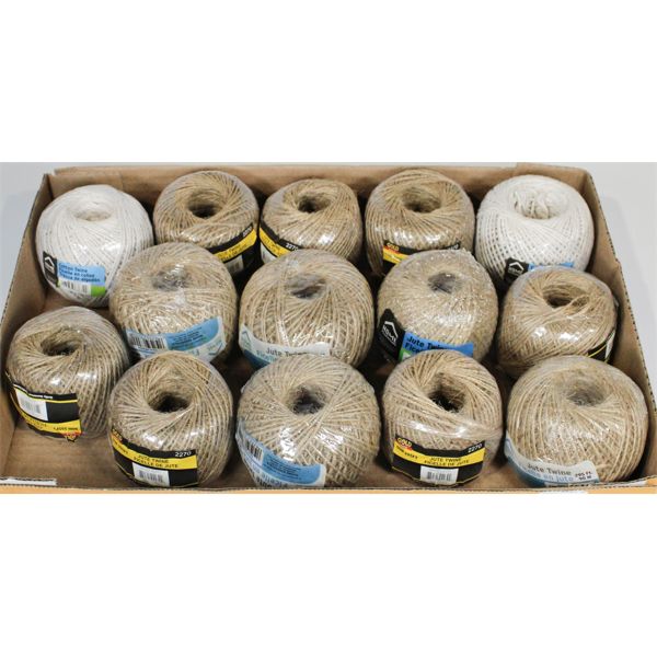 14 ROLLS OF COTTON AND JUTE TWINE