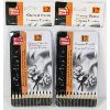 Image 1 : 2 PACKS 12 PIECE CHARCOAL PENCIL SETS