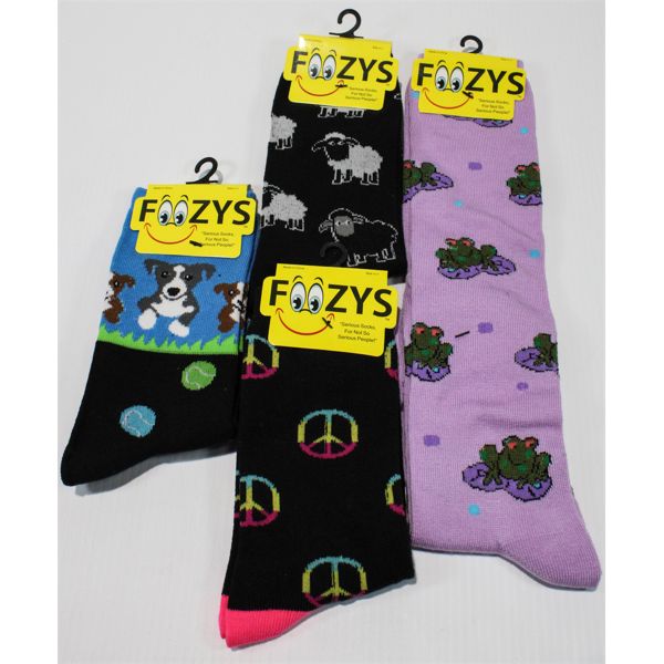 FOOZYS NOVELTY SOCKS – PEACE, SHEEP, FROGS, DOG