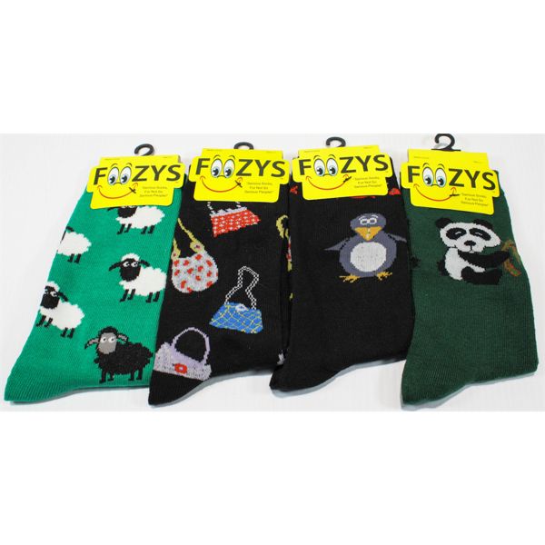 FOOZYS NOVELTY SOCKS – PANDA, SHEEP, PURSES & PENGUIN