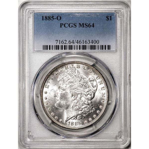 1885-O $1 Morgan Silver Dollar Coin PCGS MS64