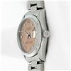 Image 4 : Rolex Midsize Factory Salmon Arabic Dial Datejust Watch With Oyster Band
