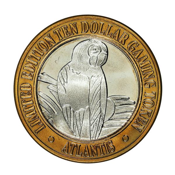 .999 Fine Silver Atlantis Casino & Resort Reno, NV $10 Limited Edition Gaming Token