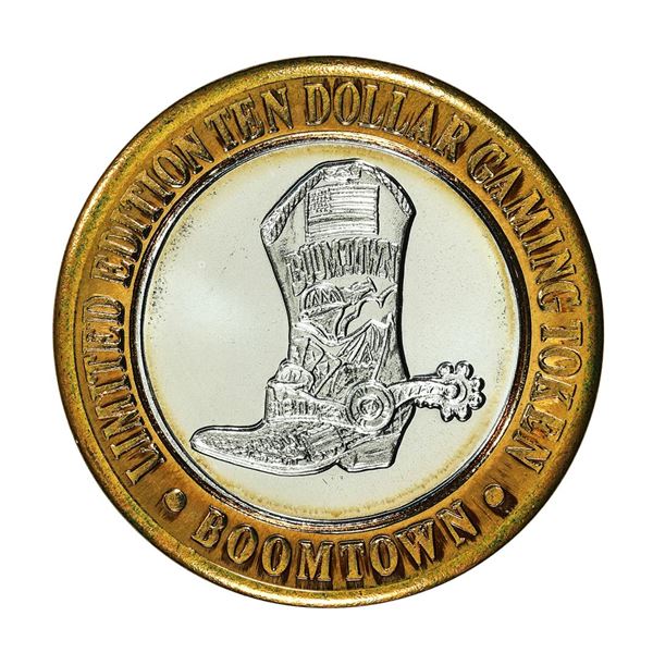 .999 Silver Boomtown Reno, NV $10 Casino Gaming Token Limited Edition