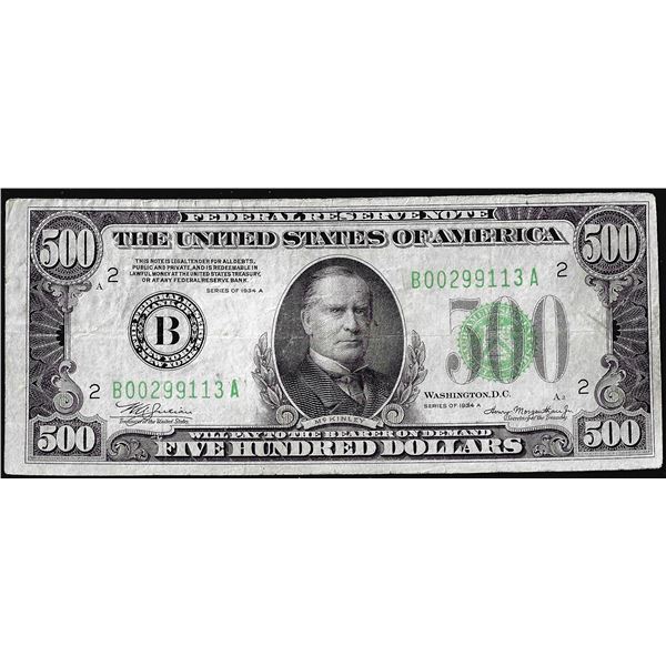 1934A $500 Federal Reserve Note New York