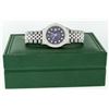 Image 8 : Rolex Men's Stainless Steel Blue Vignette 3 ctw Diamond Datejust Wristwatch