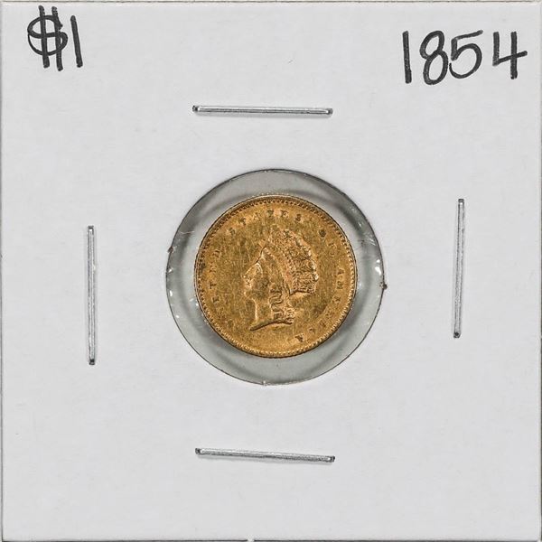 1854 Type 2 $1 Indian Princess Head Gold Dollar Coin