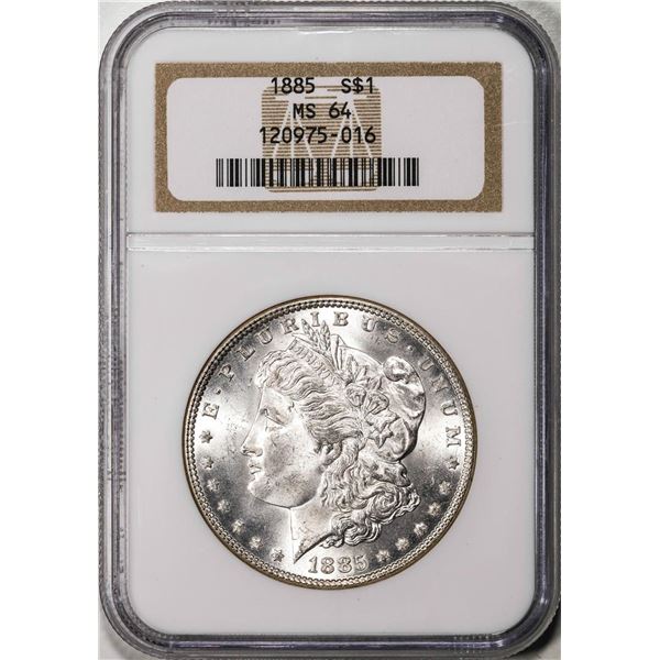 1885 $1 Morgan Silver Dollar Coin NGC MS64