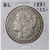 Image 1 : 1881-CC $1 Morgan Silver Dollar Coin