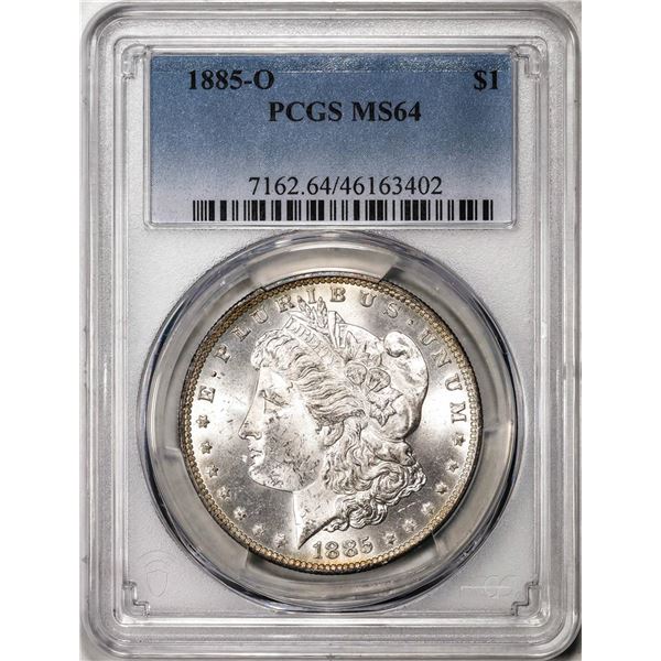 1885-O $1 Morgan Silver Dollar Coin PCGS MS64