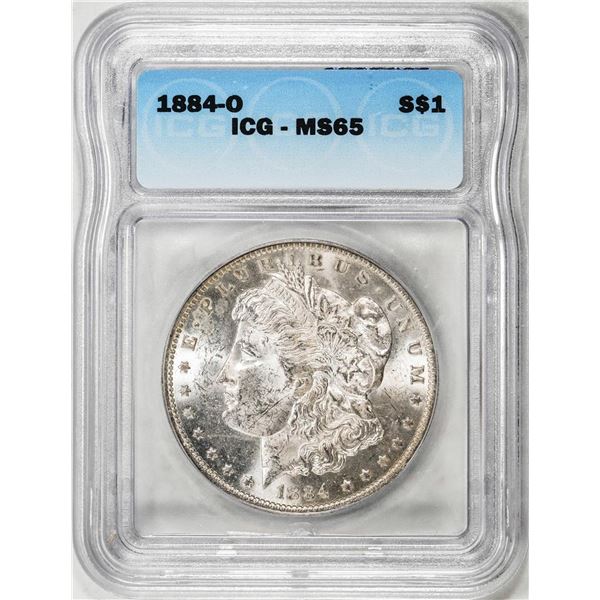 1884-O $1 Morgan Silver Dollar Coin ICG MS65