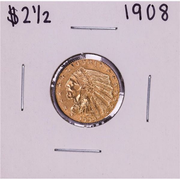 1908 $2 1/2 Indian Head Quarter Eagle Gold Coin