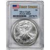 Image 1 : 2001 $1 American Silver Eagle Coin PCGS MS69 First Strikes