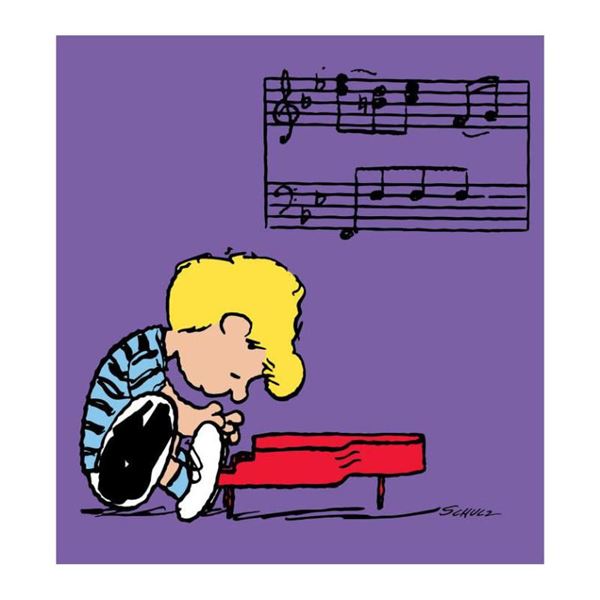 Peanuts "Schroeder" Limited Edition Giclee On Canvas