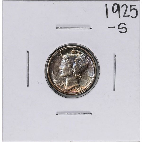 1925-S Mercury Dime Coin Amazing Color