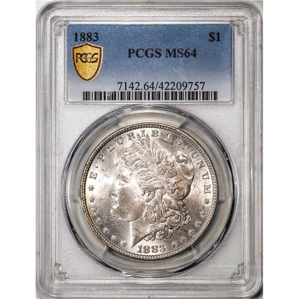 1883 $1 Morgan Silver Dollar Coin PCGS MS64