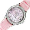 Image 1 : Rolex Ladies Stainless Steel Pink MOP Diamond Datejust Wristwatch